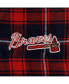 Men's Navy, Red Atlanta Braves Ledger Flannel Boxers