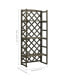 Фото #3 товара Plant Stand with Trellis Gray 23.6"x11.8"x55.1" Solid Firwood
