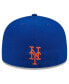 Фото #2 товара Men's Royal New York Mets Game Day Overlap 59FIFTY Fitted Hat