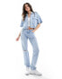 Фото #4 товара Tommy Jeans chambray blouse in mid wash