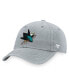 ფოტო #1 პროდუქტის Men's Gray San Jose Sharks Core Primary Logo Adjustable Hat
