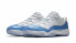 Фото #4 товара Кроссовки Nike Air Jordan 11 Retro Low University Blue (2017) (Белый, Голубой)