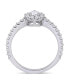 ფოტო #2 პროდუქტის Pear Certified Diamond (1 ct. t.w.) Halo Engagement Ring in 14k White Gold