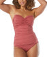 Фото #1 товара Women's Charisma Tie-Back Ruched Bra-Sized Pleated Tankini Top