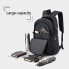Фото #3 товара WENIG Men's Laptop Backpack, 15.6 Inch Laptop, Anti-Theft Backpack, School Backpack, Business Notebook Backpack, Waterproof with USB, Gift for Men, Work, Travel, Students, Boys, Teenagers
