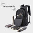 WENIG Laptop Rucksack Herren Anti-Diebstahl Laptoptasche 15.6 Zoll für Arbeit mit USB Ladeanschluss Business Reisen Rucksack für Männer Notebook wasserdichte Schulrucksack Jungen Teenager Grau