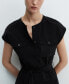 ფოტო #4 პროდუქტის Women's Pocket Detail Bow Dress