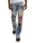 ფოტო #3 პროდუქტის Men's Patchwork Denim Jeans