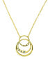 ფოტო #3 პროდუქტის Lab-Grown Blue Sapphire (1/3 ct. t.w.) & Lab-Grown White Sapphire (1/2 ct. t.w.) Interlocking Circles 18" Pendant Necklace in 14k Gold-Plated Sterling Silver