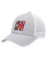 Women's Heather Gray, White Chicago Blackhawks Iconic Glimmer Trucker Snapback Hat