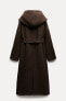 Zw collection manteco wool blend coat with hood