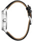 ფოტო #2 პროდუქტის Eco-Drive Men's Black Leather Strap Watch 42mm