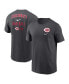 Фото #1 товара Men's Charcoal Cincinnati Reds Logo Sketch Bar T-shirt