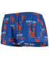 ფოტო #3 პროდუქტის Women's Royal New York Mets Zest Allover Print Button-Up Shirt and Shorts Sleep Set