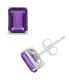 ფოტო #1 პროდუქტის Amethyst (3-1/5 ct. t.w.) Stud Earrings in 14K White Gold