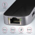 Фото #3 товара AXAGON HMC-6GL - USB 3.2 Gen 1 (3.1 Gen 1) Type-C - 100 W - 10,100,1000 Mbit/s - IEEE 802.1Q - IEEE 802.1p - Black - Grey - 4K Ultra HD