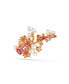 ფოტო #2 პროდუქტის Mixed Cuts, Flower, Pink, Gold-Tone Gema Brooch