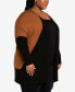 ფოტო #3 პროდუქტის Plus Size Splice It Cardigan Sweater