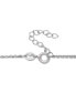 Cultured Freshwater Pearl (8mm) & Cubic Zirconia Cross Layered Necklace in Sterling Silver, 16" + 1" extender