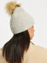 Columbia Winter Blur pom pom beanie in white