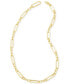 Фото #2 товара Kendra Scott 14k Gold-Plated Interlocked Oval Link 20" Convertible Strand/Lariat Necklace
