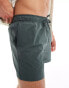 River Island seersucker swim trunks in khaki GRÜN - DUNKEL, XL - W39-41 - фото #2