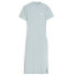 Puma Classics Ribbed Short Sleeve T-Shirt Dress Womens Blue Casual 62425622