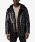 Фото #1 товара Men's Donohue Faux Leather Fleece-Lined Parka Jacket