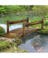 Charming Wooden Bridge Planter with Handrails for Garden Decor and Plant Growth