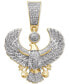 ფოტო #1 პროდუქტის Men's Diamond Eagle Pendant (1/2 ct. t.w.) in 14k Gold-Plated Sterling Silver