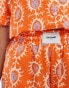 Фото #2 товара Sixth June co-ord printed linen shorts in orange