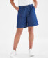Фото #3 товара Women's Chambray Drawstring Pull-On Shorts, Regular & Petite, Created for Macy's