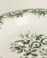 Floral earthenware soup plate