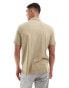 Polo Ralph Lauren icon logo pocket washed jersey polo classic oversized fit in camel