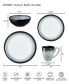 Halo Set of 4 Wide Rimmed Medium Plates