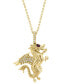 Фото #3 товара EFFY® Diamond (1/20 ct. t.w.) & Ruby Accent Dragon 18" Pendant Necklace in 14k Gold