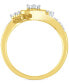 ფოტო #5 პროდუქტის Diamond Heart Promise Ring (1/6 ct. t.w.) in 14k Gold Over Sterling Silver