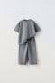 Garment dyed jogging t-shirt and trousers co-ord