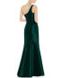 The Dessy Group Off-The-Shoulder Satin Trumpet Gown Women's