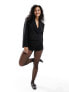 Фото #3 товара & Other Stories co-ord belted blazer with extended shoulder in black