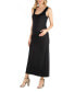 Scoop Neck Maternity Maxi Dress with Racerback Detail