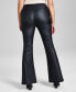 Фото #2 товара Women's High Rise Coated Flare Jeans, Created for Macy's