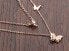 Romantic Butterfly Necklace Metal Butterfly KNSC-257-RG