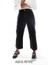 Фото #1 товара ASOS DESIGN Petite cropped easy straight jean in washed black