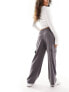 Фото #7 товара Only Petite straight leg cargo trousers in charcoal