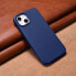 Etui z naturalnej skóry do iPhone 14 MagSafe Case Leather pokrowiec niebieski