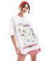 ASOS DESIGN oversized t-shirt with thailand map graphic in white