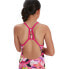 SPEEDO Punk Floral Lane Line Back Allover Endurance Swimsuit