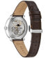 ფოტო #3 პროდუქტის Men's Frank Sinatra Collection Brown Leather Strap Watch 40mm