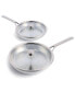 Фото #1 товара Stainless Steel 10" and 12" Frypans Set with Lids